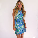 WILLA FLORAL MAIZE JACQUARED SLEEVELESS TOP / SKIRT