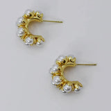 GOLD PEARLS + HOOP EARRINGS