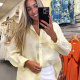 BUTTER YELLOW JADA LINEN TOP