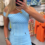 BLUE + GREEN STRIPE SET