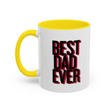 Best Dad Ever Coffee Mug | Accent Black Handle 11/15oz