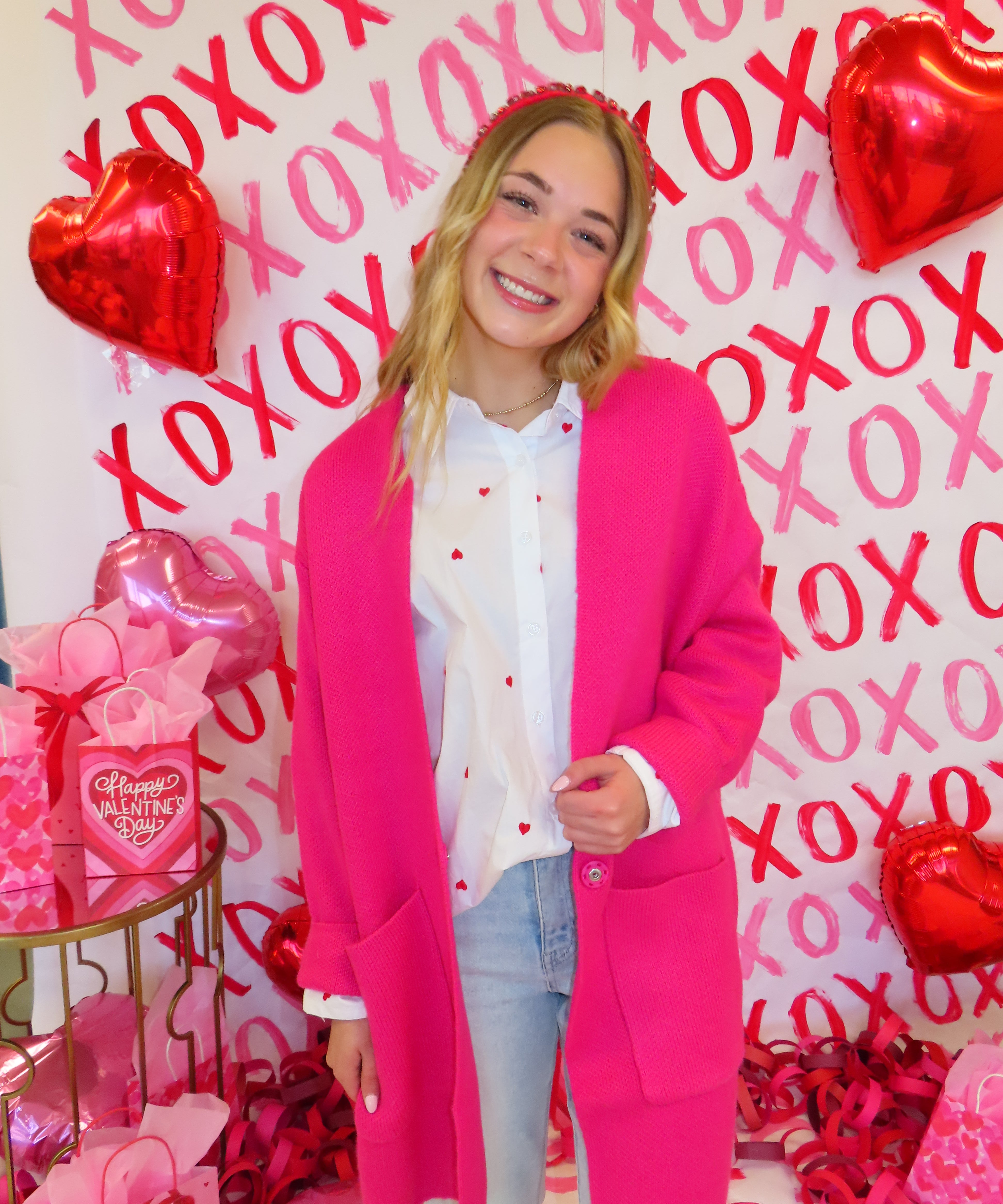Pink Cardigan w/ Pockets