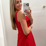 LBK RED A LINE 3D ROSE MINI DRESS