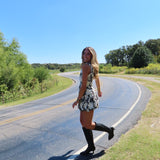 Black Embroidered Bubble Hem Set