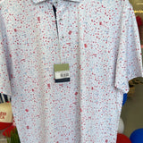 Horn Legend Golf polo- red / white/ blue