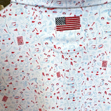 Horn Legend Golf polo- red / white/ blue