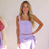 LAVENDER SQUARE NECKLINE + DRAPE SET