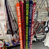 RED + BLACK SHINY BEADED PURSE STRAP