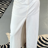 JBD WHITE MAXI DENIM SLIT SKIRT