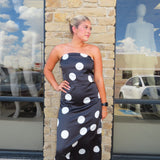 WF BLACK STRAPLESS MAXI DRESS