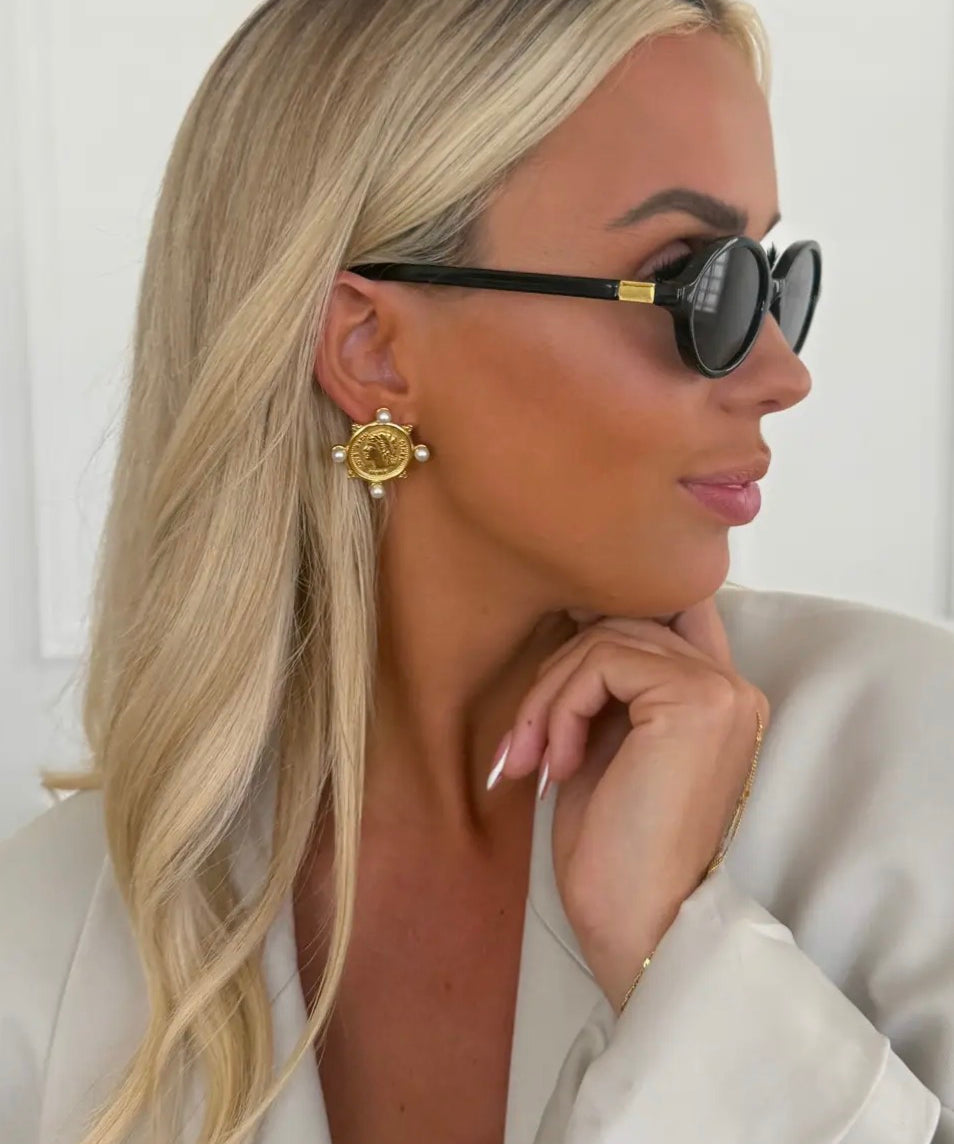 Pearl Coin Earrings - Chan Sutt