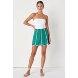 Shell Panel Linen Skort: Off White / M