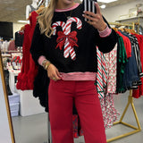 Red JBD Mini Patch Pocket Wide Leg