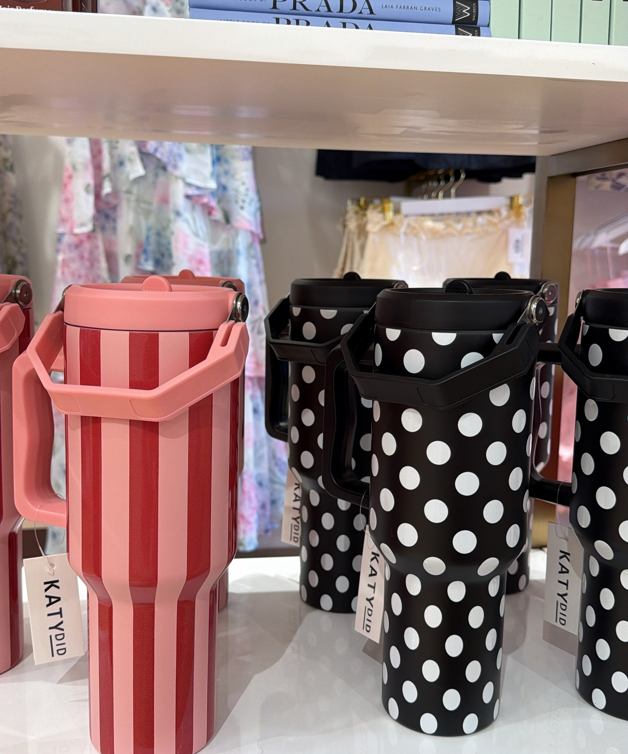 BLACK POLKA DOT TUMBLER