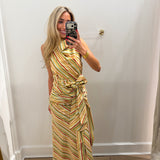 LBK MULTI STRIPED TANK & SKIRT SET