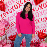 Fuchsia Knit Sweater