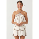 Shell Panel Linen Top: Off White / M