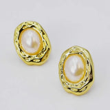 GOLD PEARL BEAN STUDD