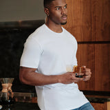 WHITE CLASSIC PIMA CREW