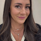 Emerald Baguette Tennis Y Lariat Necklace - Waterproof
