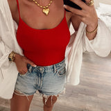 GOLD CHUNKY HEART NECKLACE