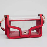 RED GAME DAY ENVELOPE CLEAR PURSE
