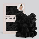 Black Satin Sleep Scrunchies 5pc Set