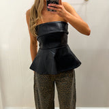 LEOPARD PRINT BARREL JEANS