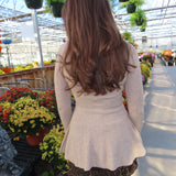 Leopard Denim Asymmetric Mini Skirt