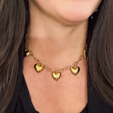 Heart Charm Necklace Waterproof