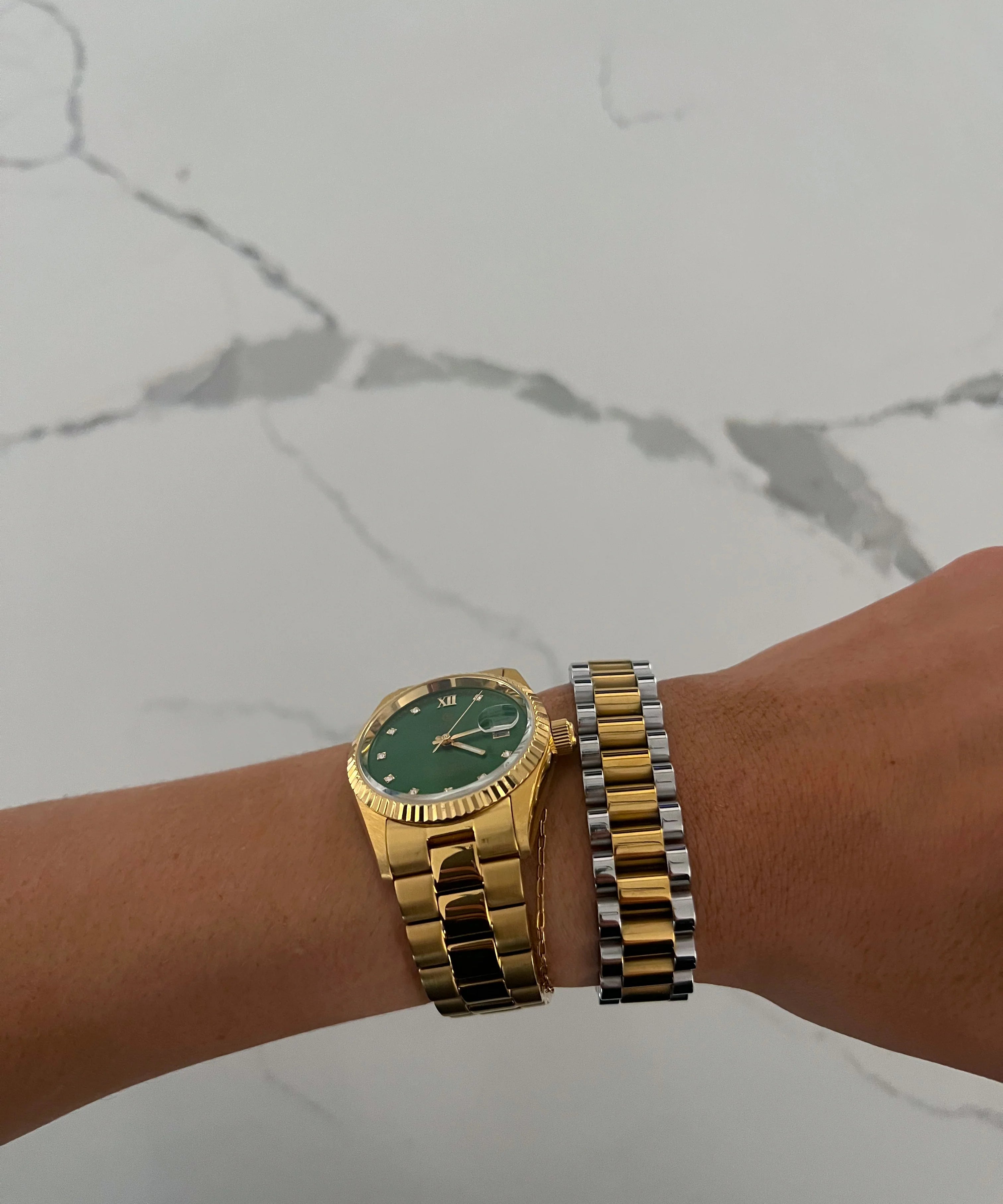 XL TWO TONED WATCH BAND BRACELET