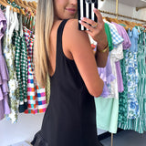 BLACK RUFFLE ROMPER