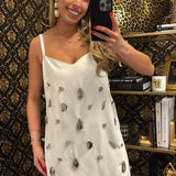 White Embellished Mini Dress
