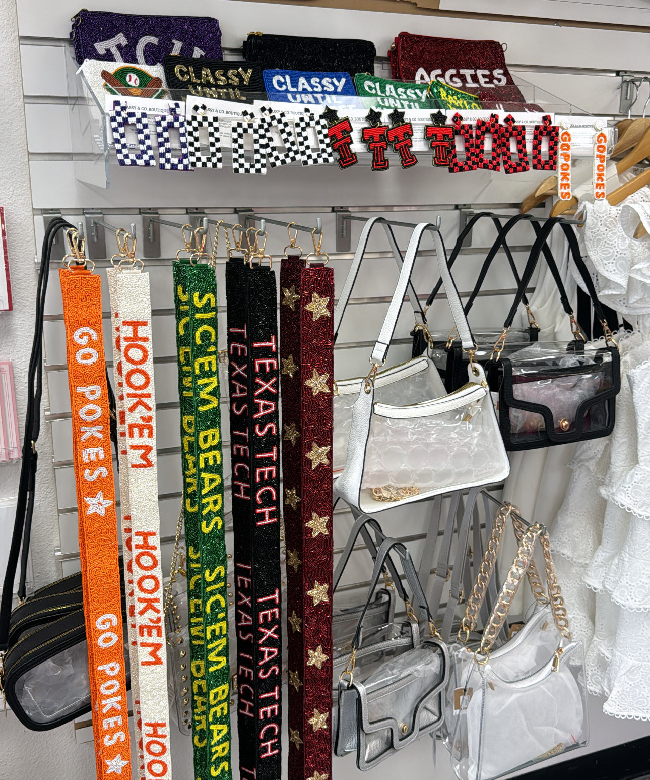 WHITE STADIUM CLEAR PURSE