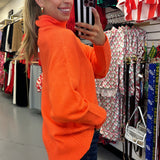 Orange Turtleneck Sweater