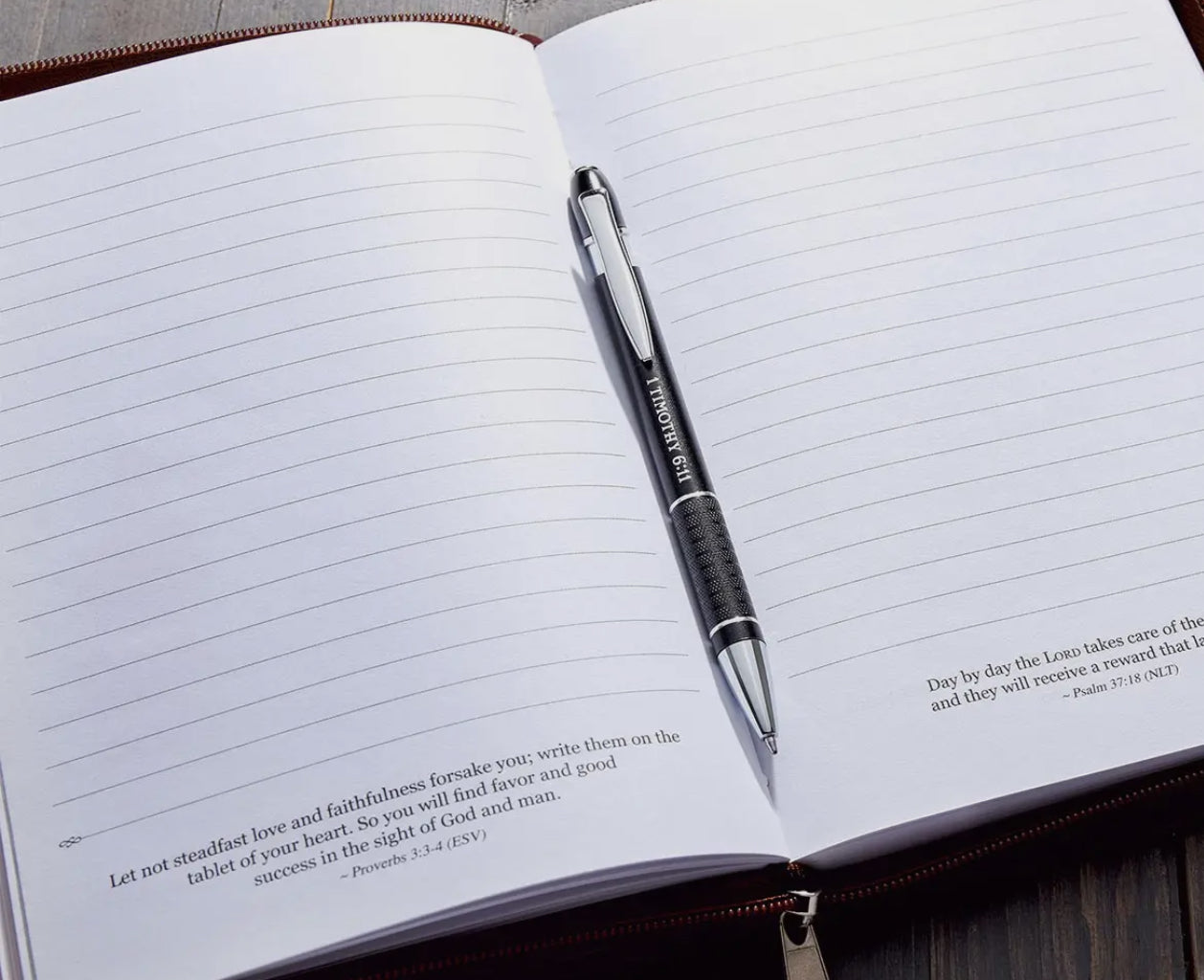 Pen in Case Black Man of God 1 Tim. 6:11