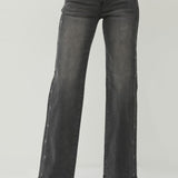 Risen Black Mid Rise Star Detail Jeans