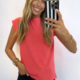 CORAL SHORT SLEEVE TOP