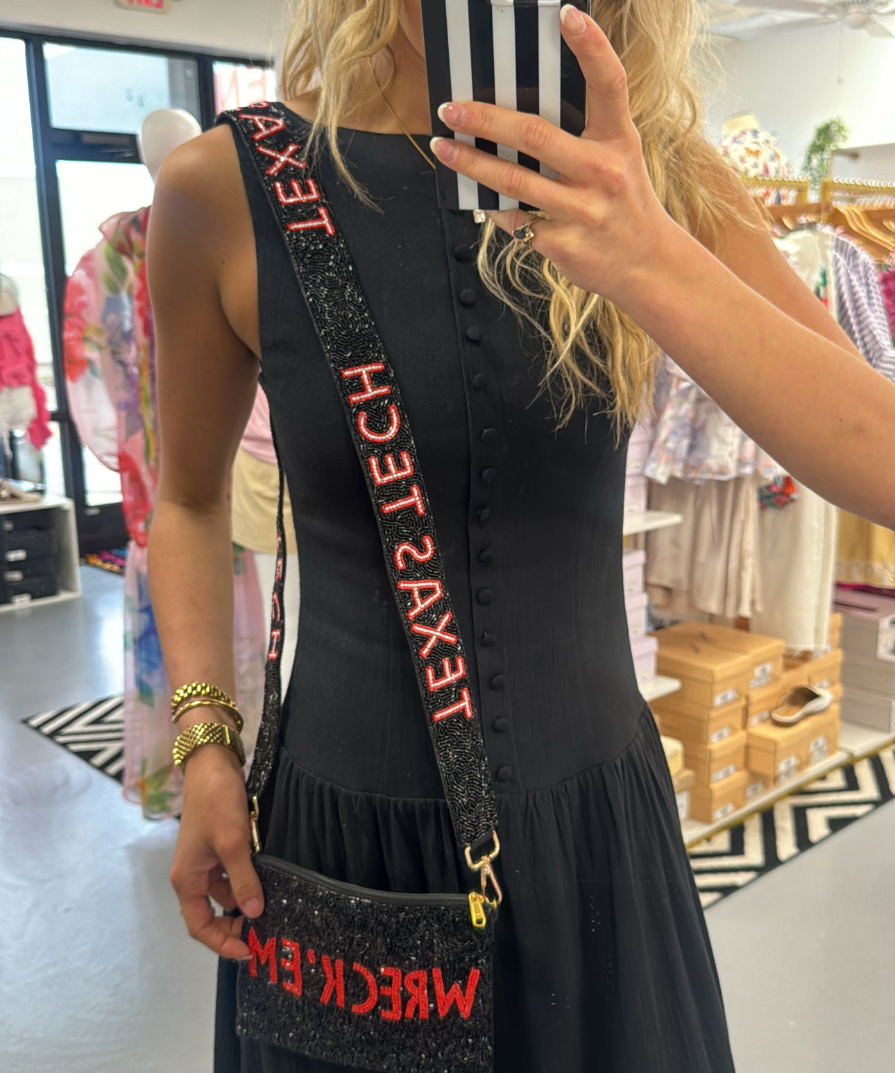 TEXAS TECH BEADED STRAP