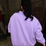 JESUS LAVENDER EMBROIDERED MOCK NECK