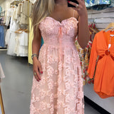PINK FLORAL ROMANTIC MAXI DRESS