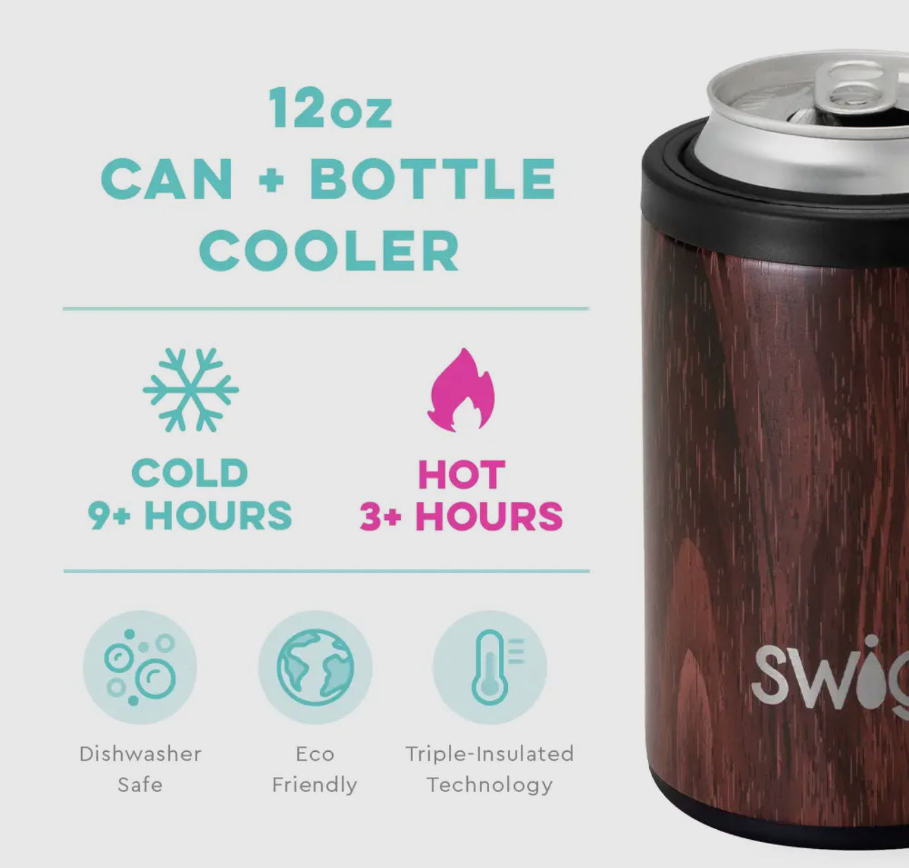 SWIG BOURBON BARREL CAN + BOTTLE COOLER 12oz