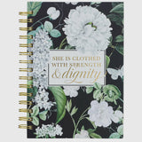 Clothed W/Strength & Dignity Wirebound Journal - Prov. 31:25