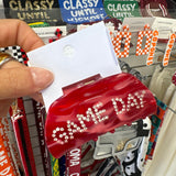 MAROON GAMEDAY STONE HAIR CLIP