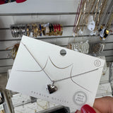 GOLD DIPPED MINI SILVER HEART STONE