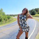 Black Embroidered Bubble Hem Set