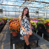 Black Embroidered Bubble Hem Set