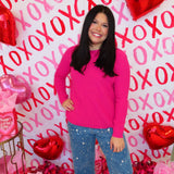 Fuchsia Knit Sweater