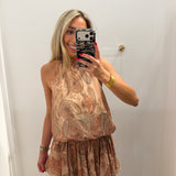 LBK RUFFLED HEM MOCK NECK DRESS