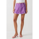 Shell Panel Linen Skort: Off White / M